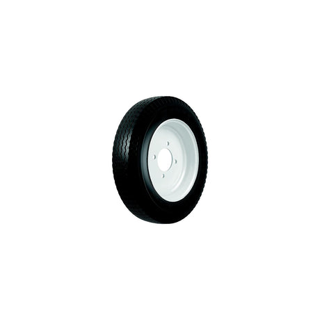 Loadstar Bias Tire and Wheel (Rim) Assembly K353 480-12 4 Hole 4 Ply, White, Conventional