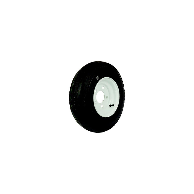 Loadstar Bias Tire and Wheel (Rim) Assembly K353 480-12 5 Hole 4 Ply, White, Conventional