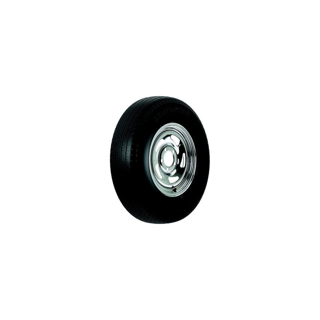 13" ST Radial Tire & Wheel Assembly, ST185/80R13 C/5-Hole Chrome Directional