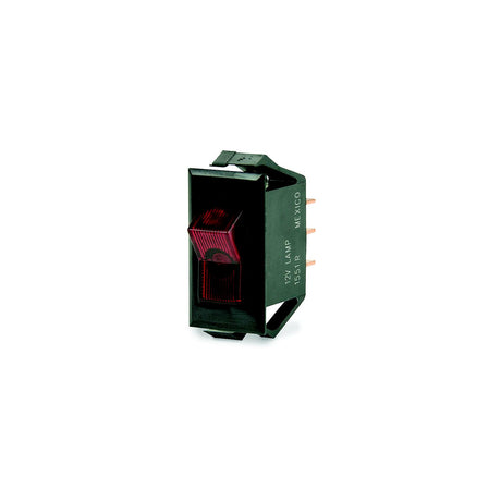 BEP 1001705 Illuminated Rocker Switch, Off–On, SPST, Illuminated Red