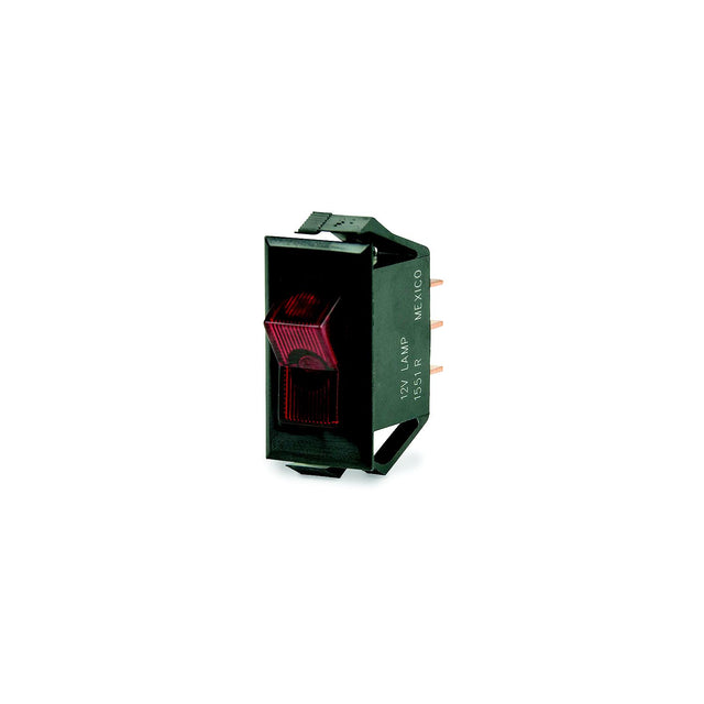 BEP 1001705 Illuminated Rocker Switch, Off–On, SPST, Illuminated Red