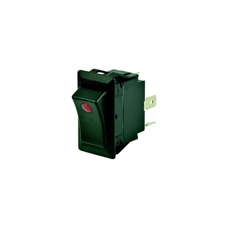 BEP 1001708 Rocker Switch, Off-On, SPST, Screw Terminals, Illuminated Red