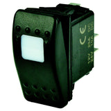 BEP 1001801 Weather Resistant Contura Rocker Switch, Off-On, SPST, 1/4" Blade Terminals, Illuminated Amber
