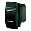 BEP 1001803 Weather Resistant Contura Rocker Switch, On/Off/On, SPDT, 1/4" Blade Terminals, Illuminated Amber (2 Positions)
