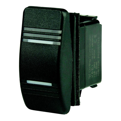 BEP 1001812 Weather Resistant Contura Rocker Switch, On-On, DPDT, 1/4" Blade Terminals, Illuminated Amber (2 Positions)