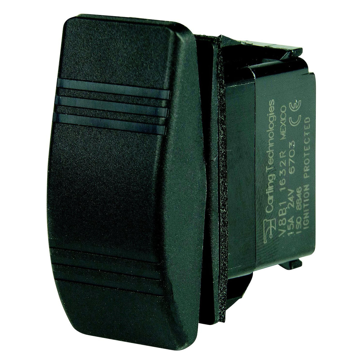 BEP 1001804 Weather Resistant Contura Rocker Switch, (On)/Off/(On), SPDT, 1/4" Blade Terminals