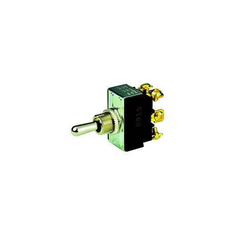 BEP 1002012 Chrome Plated Toggle Switch, (On)-Off-(On), DPDT, #6–32 Screw Terminals
