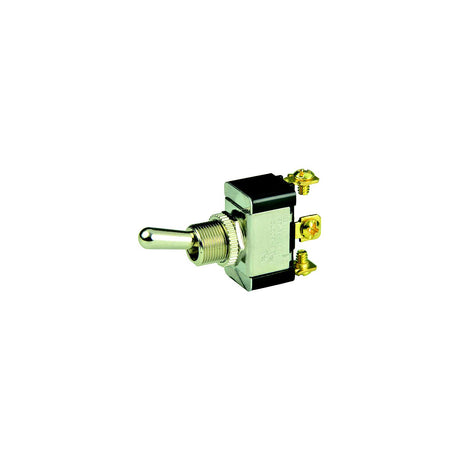 BEP 1002015 Chrome Plated Toggle Switch, On-Off-(On), SPDT, #6–32 Screw Terminals
