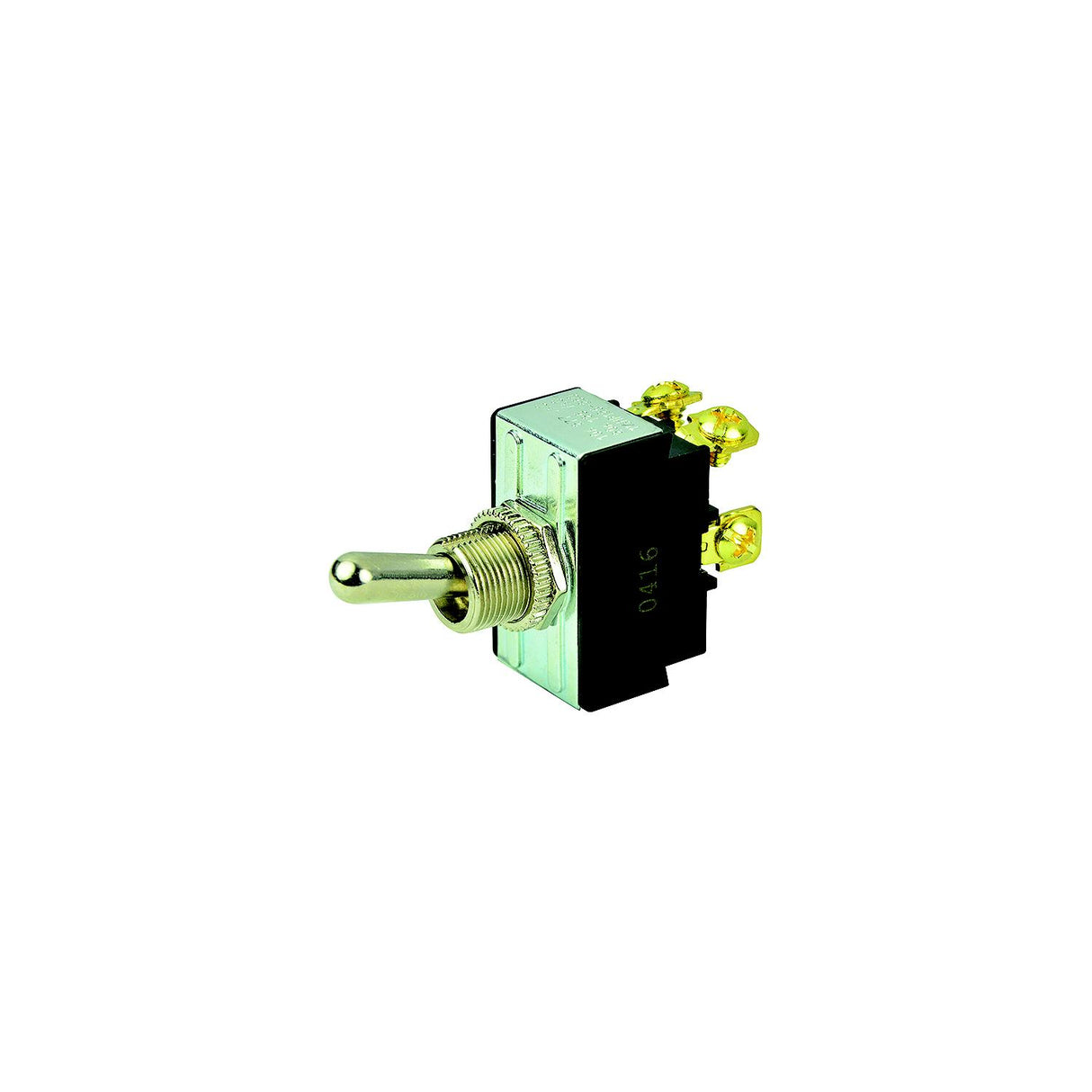 BEP 1002017 Chrome Plated Toggle Switch, Off-On, DPDT, #6–32 Screw Terminals