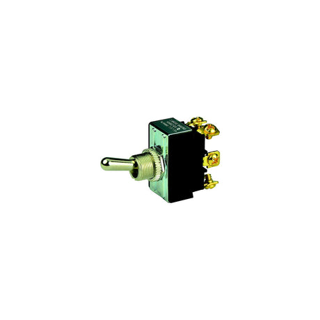BEP 1002018 Chrome Plated Toggle Switch, On-Off-On, DPDT, #6–32 Screw Terminals