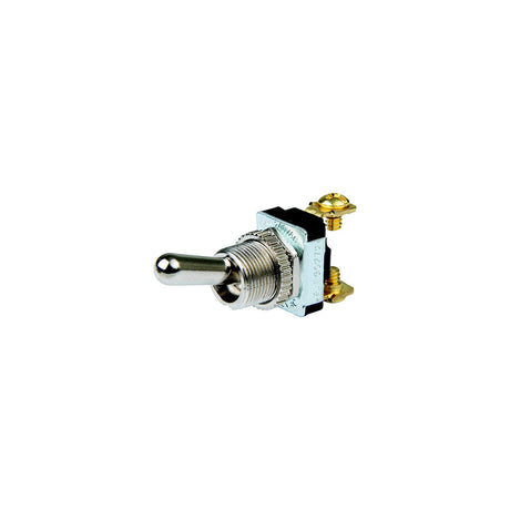 BEP 1002021 Chrome Plated Toggle Switch, Off-On, SPST, #6–32 Screw Terminals