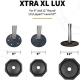 SnapPad XTRLXSP6 Permanent Jack Pad, XTRA XL LUX 9" & 12" Round, 6/pk