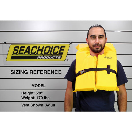 Seachoice Life Vest, Type II Personal Flotation Device, Yellow, Adult