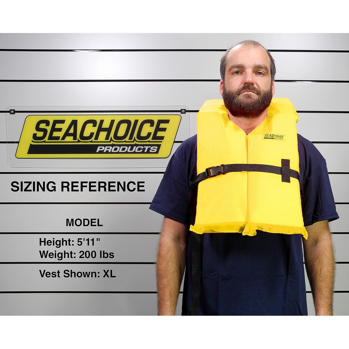 Seachoice Type II Personal Life Vest Foam Flotation Device, Yellow, Adult XL