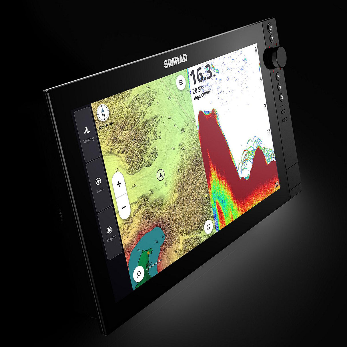 Simrad® 000-16012-001 NSS® 4 Chartplotter and Fishfinder with US and Canada C-MAP® Discover® X Chart, 10"