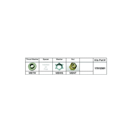 Solas 17012501 Fixed Hub Prop Hardware Kit - Mercury, Type B