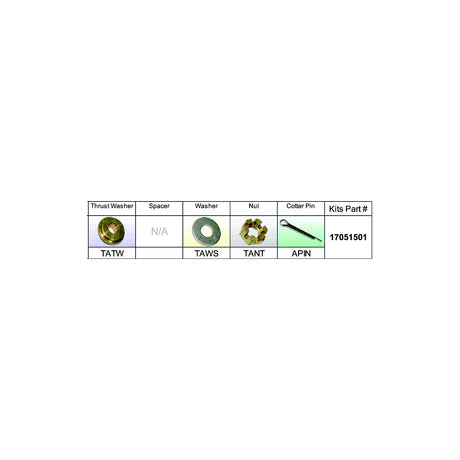 Solas 17051501 Fixed Hub Prop Hardware Kit - Nissan/Tohatsu, Type A