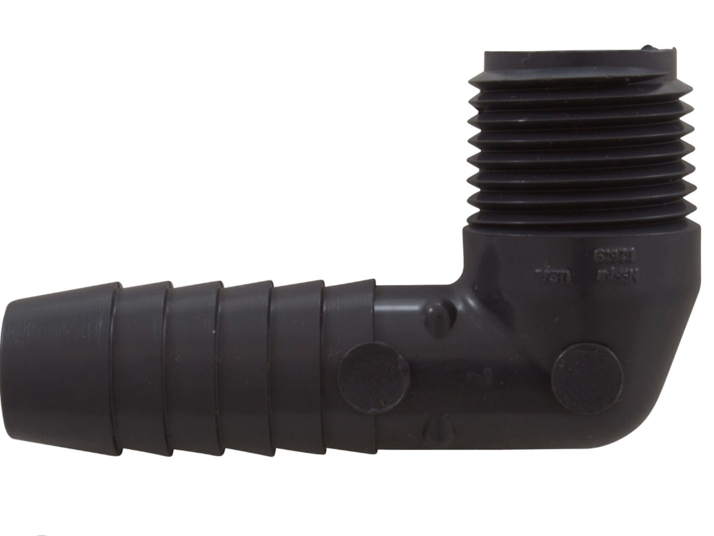 1413005 PVC 90°  Elbow, 1/2"