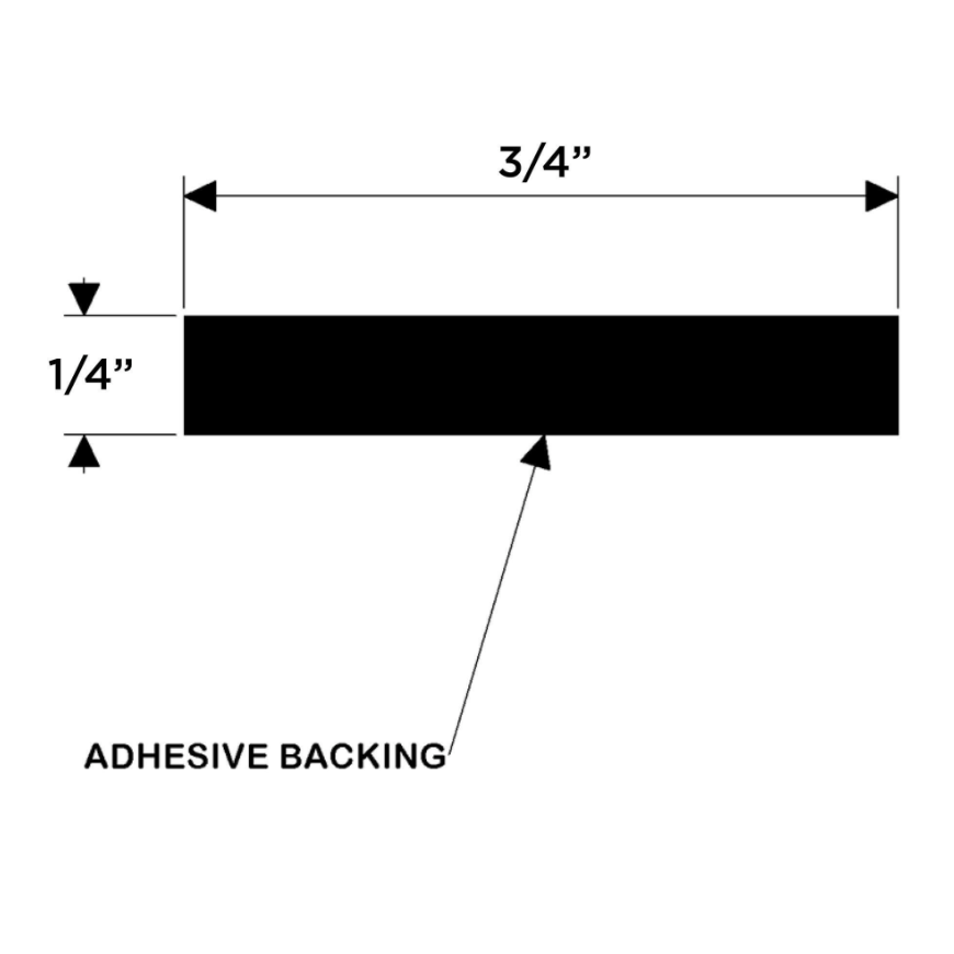 1/4 X 3/4 X 8' Hatch Tape