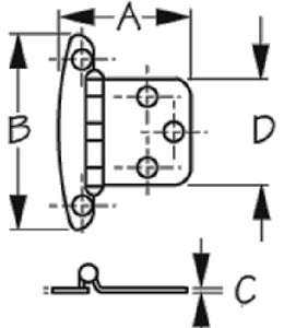 Sea-Dog Line 201954-1 Ss Flush Mount Concealed Hinge - LMC Shop