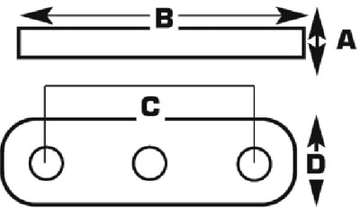 Seachoice 55021 Lt Duty Axle U-Bolt Plate-1/4 - LMC Shop