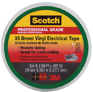 3M Marine 10851 #35 Vinyl Elect Tape 3/4 Green - LMC Shop